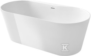 Wanna RAINA Stonex® 1590x790 wolnostojąca z syfonem, kolor biały o