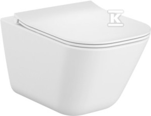 Miska WC GAP SQUARE RIMLESS podwieszana Rimless + deska wolnoopadająca
