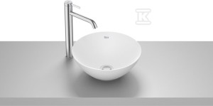 Umywalka BOL nablatowa okrągła 35 cm Fineceramic® BIAŁY MAT o