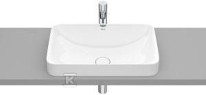 Umywalka INSPIRA SQUARE 550x370 H75 FINECERAMIC ® BIAŁY POŁYSK o