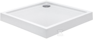 Brodzik 90x90x13 Granada Square Compact, syfon w komplecie