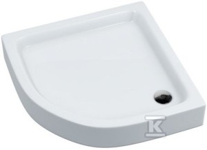 Brodzik akrylowy Stabilsound 90x90x17 / 7 cm półokrągły r55 Grando