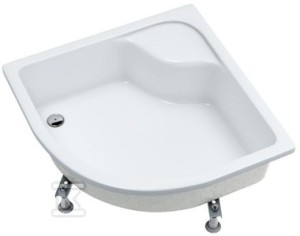 Brodzik akrylowy standard Doris półokrągłyR55 90x90 głębokość 28 cm 3.223.