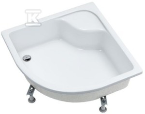 Brodzik akrylowy standard Doris półokrągłyR55 80x80 głębokość 28 cm 3.222.