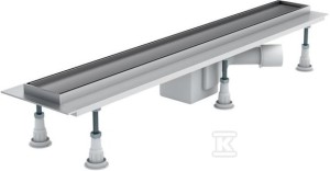 Odpływ liniowy STANDARD - SET z rusztem do zabudowy płytkami