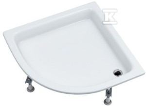 Brodzik akrylowy standard Zefir półokrągłyR55 90x90x26 głębokość 12 cm 3.214.