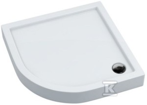 Brodzik akrylowy Stabilsound 80x80x14 / 3 cm półokrągły r55 Competia