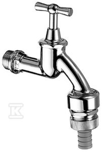 Zawór czerpalny 1/2" chrom z BSZ głowica z pokrętłem motylkowym