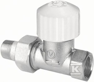 Zawór termostatyczny prosty VECTOR typ ZT22 DN10, niklowany, z nastawą
