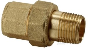 Śrubunek Twist prosty długi 1" o-ring mosiądz