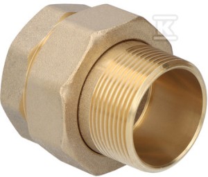 Śrubunek Twist prosty krótki 1 1/2" o-ring mosiadz