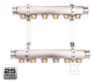 Rozdzielacz BASE Inox K2-9 G1"-G3/4" liczba obiegów 9