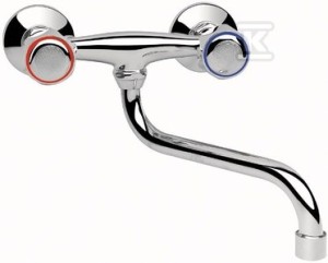 Bateria kuchenna Class ścienna dwuotworowa chrom    2446020