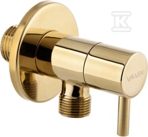 Zawór kątowy Vega Gold złoty z głowicą ceramiczną 1 /