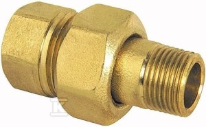 Śrubunek Twist prosty długi 3/4" mosiądz    4913010