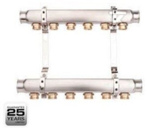 Rozdzielacz BASE Inox K2-3 G1"-G3/4" liczba obiegów 3