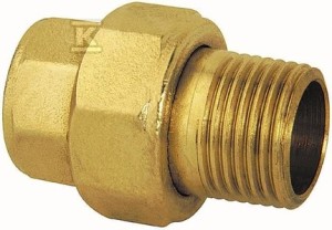 Śrubunek Twist prosty krótki 2" o-ring mosiądz