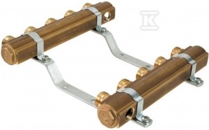 Rozdzielacz mosiężny K2-12 G1"-G3/4" liczba obiegów 12