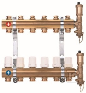 Zespół rozdzielaczy PROFF K4-7 G1"-G3/4" n=7    6086680
