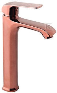 Bateria umywalkowa Valvex Aurora Rose Gold stojąca, nablatowa, wysoka o