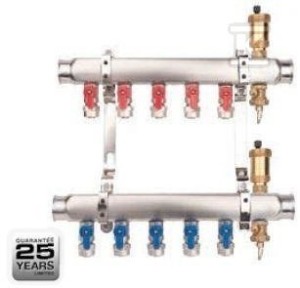 Rozdzielacz MINI BASE Inox K2-11 G1"-G1/2" liczba obiegów 11 o