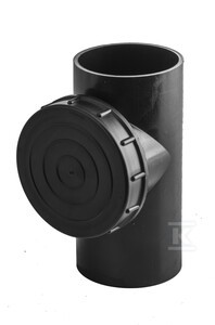 Czyszczak PEHD 90x90/88 prosty S12.5, kolor czarny, QS (Quick Stream)