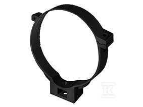 Uchwyt rury 110 stalowy, uniwerslany, Kanion PVC biały