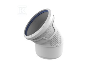 Kolano AS Plus dn 160/45 kolor szary, kanalizacja niskoszumowa o