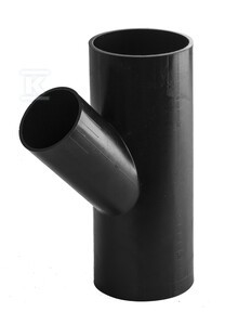 Trójnik PEHD 125x75/45 S12.5, kolor czarny, QS (Quick Stream) o