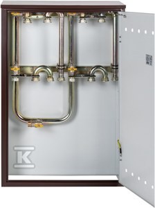 Punkt redukcyjno-pomiarowy na 45750 gazomierzy G4/G6, w pionie, w skrzynce