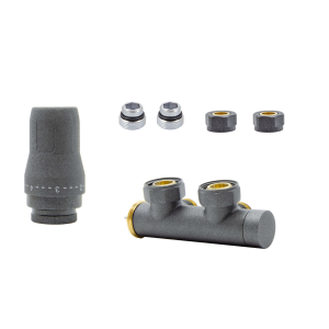 ZESTAW DUO-PLEX GW 3/4 x GZ M22x1.5 kątowy grafit