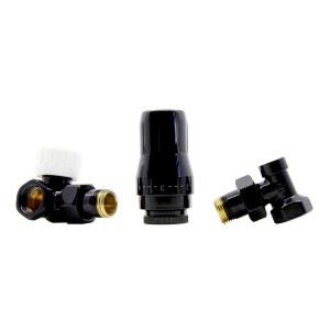 ZESTAW TERMOSTATYCZNY STANDARD GZ 1/2 x GW 1/2 osiowo lewy czarny 
