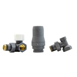 ZESTAW TERMOSTATYCZNY STANDARD GZ 1/2 x GW 1/2 osiowo lewy grafit