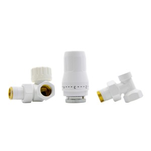 ZESTAW TERMOSTATYCZNY STANDARD GZ 1/2 x GW 1/2 osiowo prawy biały 