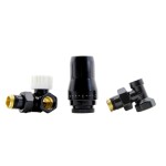 ZESTAW TERMOSTATYCZNY STANDARD GZ 1/2 x GW 1/2 osiowo prawy czarny  mat 