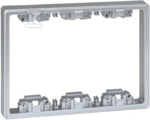 Element pogłębiający do obudów podtynkowych i natynkowych S500 3-modułowych, aluminium,