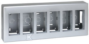Obudowa natynkowa S500 6-modułowa, 12x K45, kompletna, aluminium, CONNECT o