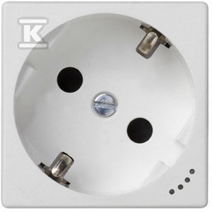 Gniazdo K45 schuko 16A/230V~, wskaźnik zasilania, czysta biel, CONNECT o
