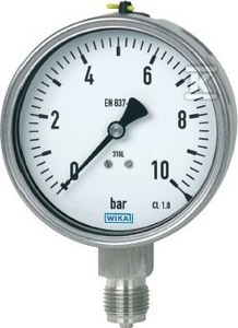 MANOMETR z rurką Bourdona, wersja ze stali CrNi, TYP: 232.50NS63,G1/4"B,0-16BAR