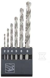 Zestaw wierteł do metalu HSS-GS DIN 338 2 - 8