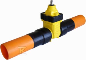 Zasuwa kl.PE DN50/63 GAz CC PE100 NBR TA ST, bez