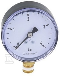 Manometr grzewczy RF 63 RAD, fi 63 mm, 0-4 bar,