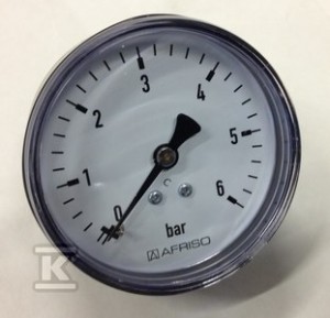 Manometr grzewczy RF 63 AX, fi 63 mm, 0-6 bar,