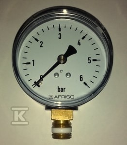 Manometr grzewczy RF 63 RAD, fi 63 mm, 0-6 bar,