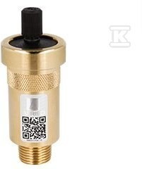 Odpowietrznik automatyczny pionowy PrimoVent G3/8" z Aquastop, bez zaworu stopowego