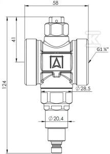 Zawór antyzamrożeniowy AAV 300 G1 1/4", PN10, Kvs 70 m3/h,