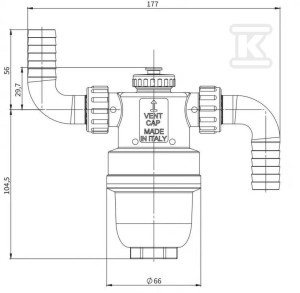 Neutralizator kondensatu ACN 120 G3/4" x 20 mm, CaCO3 o