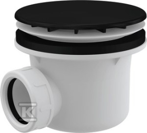 Syfon brodzikowy korek, czarny mat    A49BLACK w