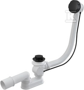 Syfon Wannowy, Korek Automatyczny, czarny mat    A55BLACK