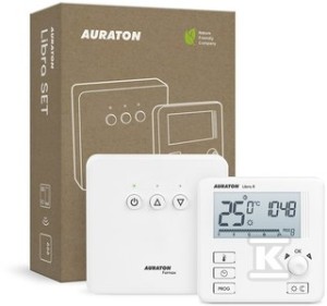 AURATON Libra SET - Tygodniowy, bezprzewodowy regulator temperatury ze sterownikiem